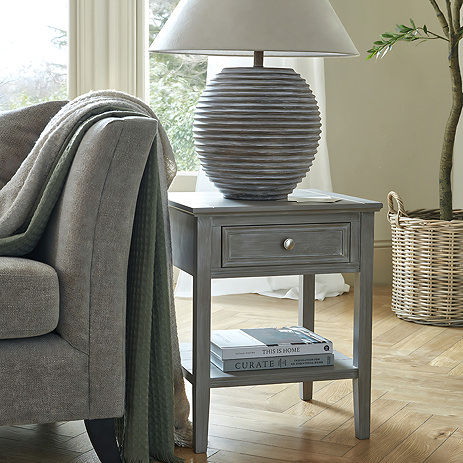 Hableton One Drawer Side Table lifestyle image