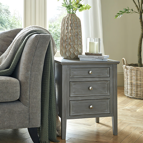 Hableton Three Drawer Side Table Image