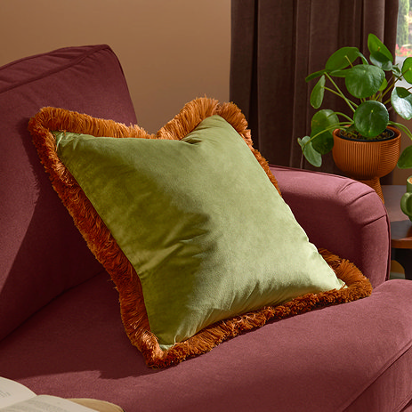Halo olive cushion image