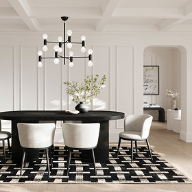 Hamilton Boucle Dining Chair Set - Ivory main image