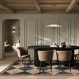 Hamilton Velvet Dining Chair Set - Mole main image