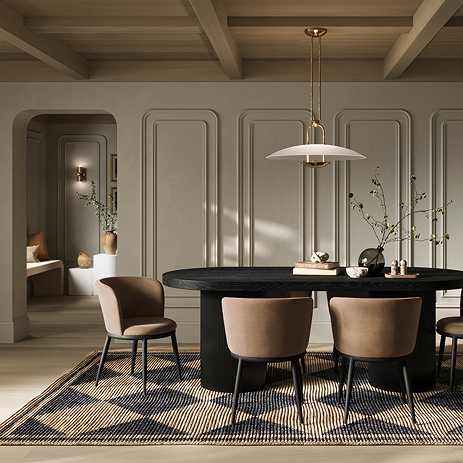 Hamilton Velvet Dining Chair Set - Mole main image