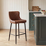 Hampshire brown bar stool in lifestyle kitchen
