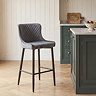 Hampshire grey bar stool in lifestyle kitchen