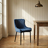 Hampshire blue dining chair in lifestyle kitchen