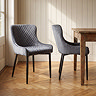 Hampshire pair of grey dining chairs in lifestyle kitchen
