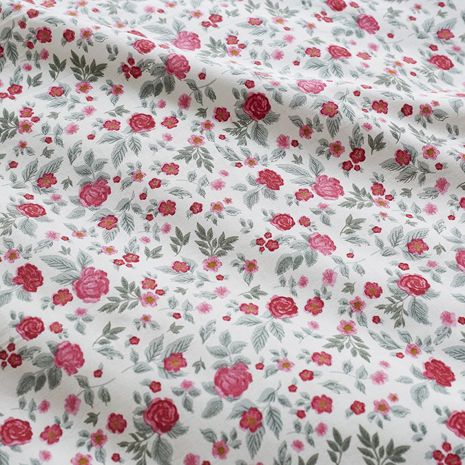Hannah Floral Bow Fastening Duvet Cover Set - Pink carousel image
