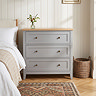 image of 3 drawer grey chest