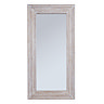 large whitewashed mirror, cut out on white background