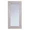 large whitewashed mirror, cut out on white background