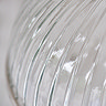 super close up image of ribbed glass of pendant light shade