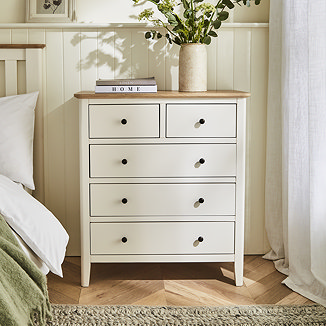 Harrogate Painted 5 Drawer Chest - White main image