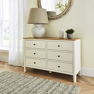 Harrogate Painted 6 Drawer Chest - White main image