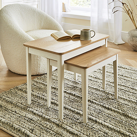 Harrogate Painted Nest of Tables - White main image