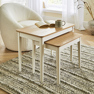 Harrogate Painted Nest of Tables - White main image