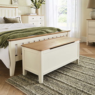 Harrogate Painted Ottoman - White main image