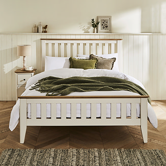 Harrogate Painted Slatted Bed - White main image