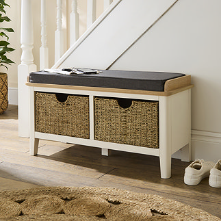 Harrogate Painted Storage Bench - White main image