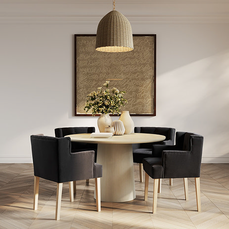 Mitchell winged dining chair with arms