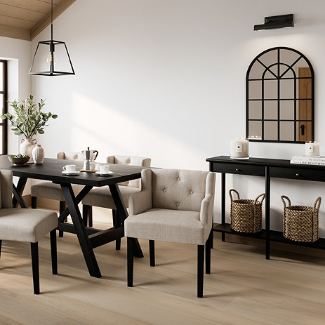 Mitchell Dining Chair with Arms Stone