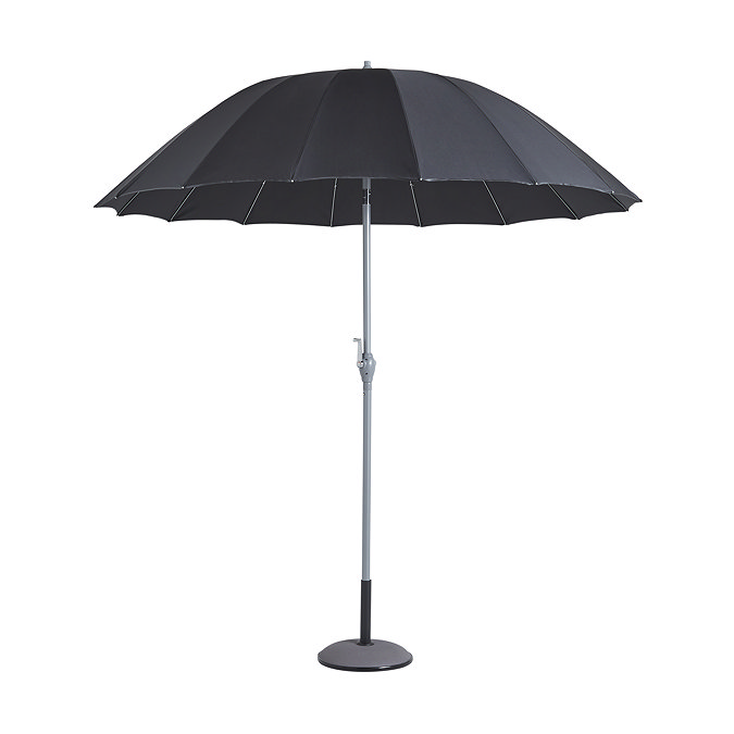 image cut out on white background of black parasol