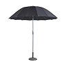 image cut out on white background of black parasol