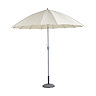 image cut out on white background of ecru beige parasol