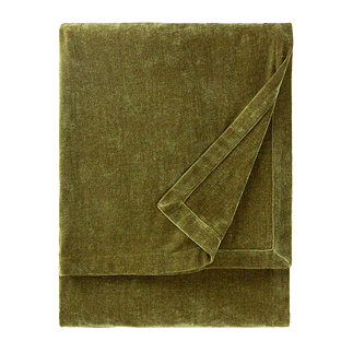 Heavy chenille throw in olive image