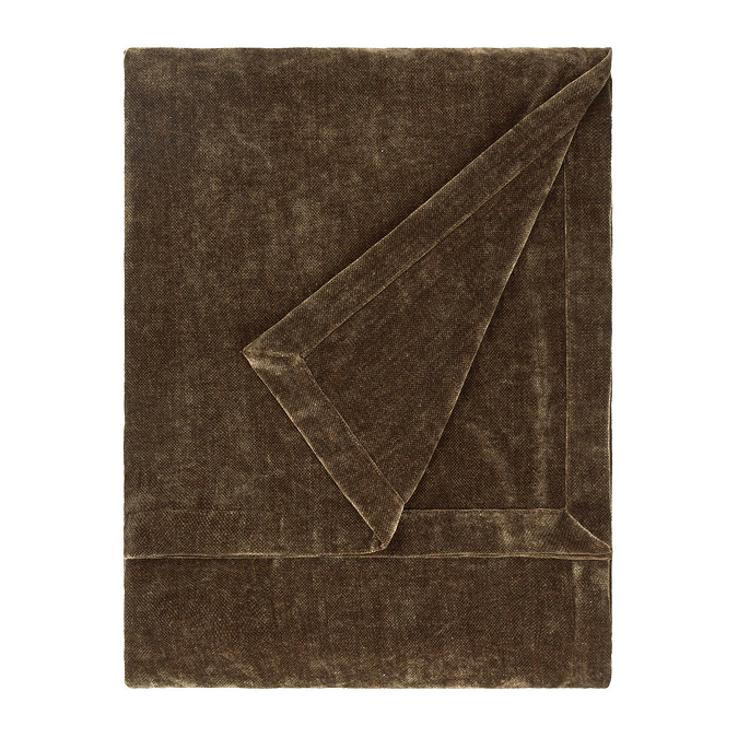 Heavy chenille throw in brown image