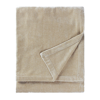 Heavy chenille throw in linen image
