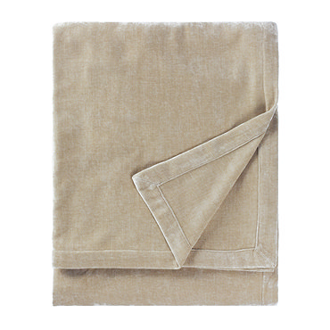 Heavy chenille throw in linen image