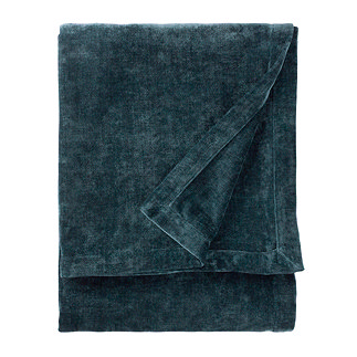 Heavy chenille throw in navy image