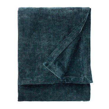 Heavy chenille throw in navy image