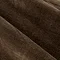 close up on texture and colour of rich brown heavy chenille curtains