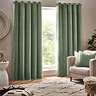 Heavy chenille eyelet curtain image 1