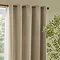 Heavy chenille linen eyelet curtain on window image 1