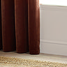 Heavy chenille nutmeg curtains close up image 4