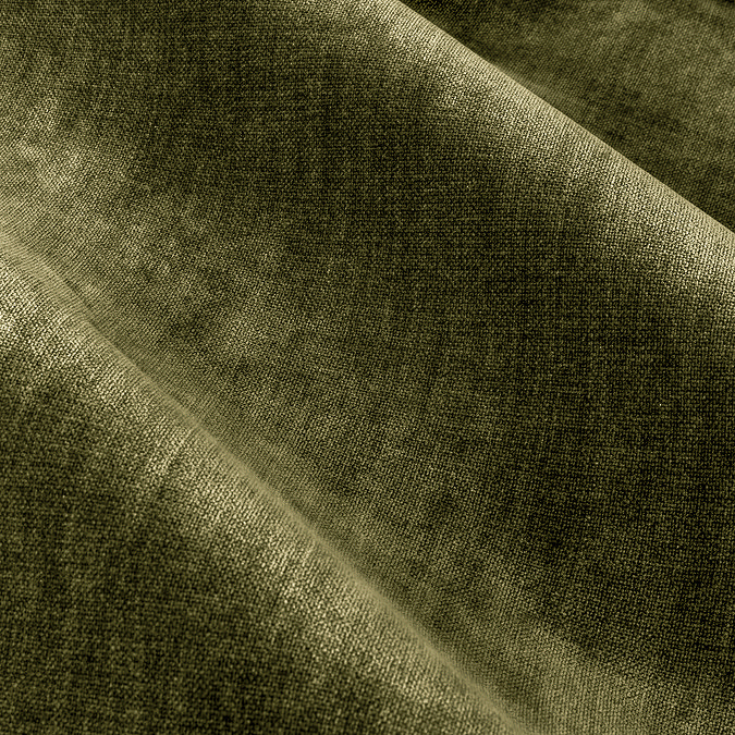 Heavy chenille olive texture close up image 3