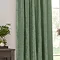 Heavy chenille eucalyptus curtains close up image 2