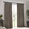 Heavy chenille greige curtain on window image 4