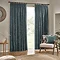 Heavy chenille curtain marine on window image 1