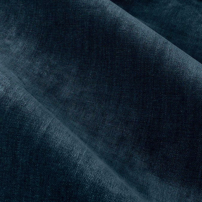 Heavy chenille navy texture close up of curtain image 3