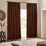 Heavy chenille nutmeg curtain on window image 3
