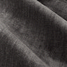 Close up of Heavy Chenille Pencil Pleat curtain in Charcoal image 3