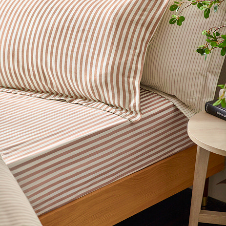 Hebden Pecan Fitted Sheet