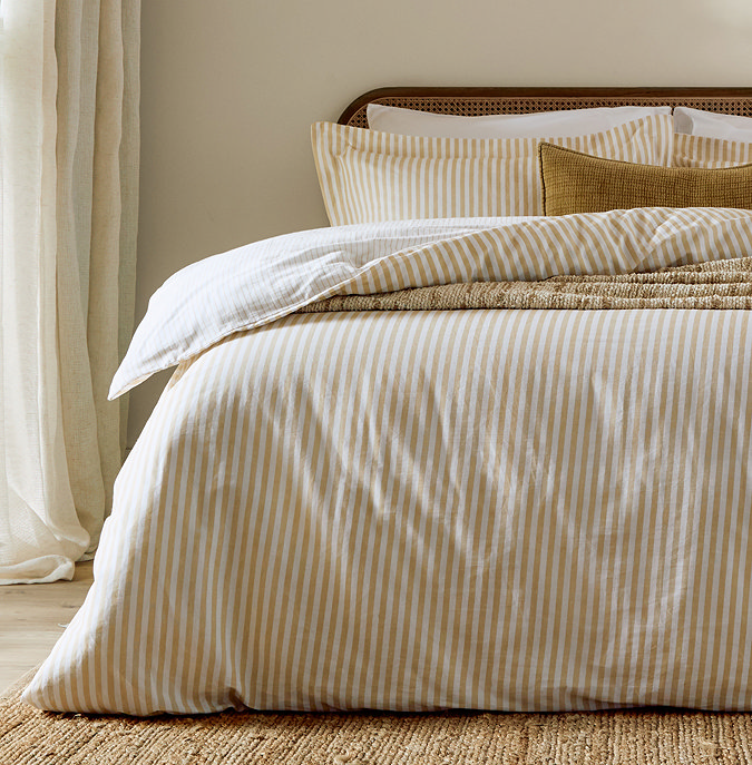 Hebden duvet cover set yellow image 3