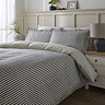Hebden Mélange Stripe Duvet Cover Set - Black main image