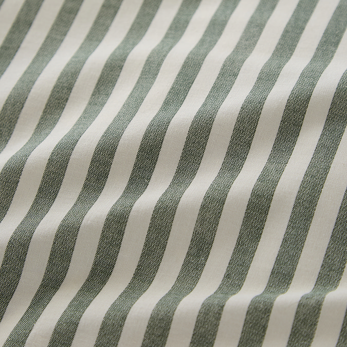 Hebden Mélange Stripe Duvet Cover Set - Green carousel image