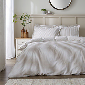 Hebden Mélange Stripe Duvet Cover Set - Natural main image