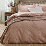 Relaxed seersucker duvet cover set in cotta